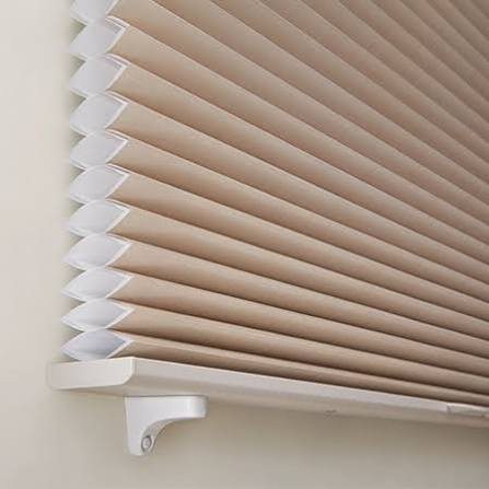 Close-up detail of a custom window shade
